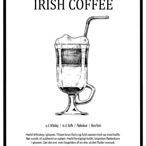 Plakat Irish Coffee - opskrift